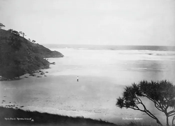 Framed Print : View of Main Beach, Mulgumpin, (Moreton Island), 1894. Creator: Poul C Poulsen Framed Print : View of Main Beach, Mulgumpin, (Moreton Island), 1894. Creator: Poul C Poulsen