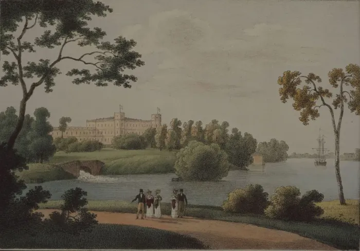 Framed Print : View of the Main Gatchina palace, 1821. Artist: Martynov, Andrei Yefimovich (1768-1826) Framed Print : View of the Main Gatchina palace, 1821. Artist: Martynov, Andrei Yefimovich (1768-1826)