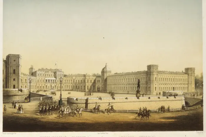 Framed Print : View of the Main Gatchina palace, Mid of the 19th cen Artist: Schulz, Carl (1823-1876) Framed Print : View of the Main Gatchina palace, Mid of the 19th cen Artist: Schulz, Carl (1823-1876)