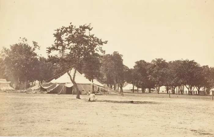Framed Print : Side View of Main Street, Governor Generals Camp, 1858-61. Creator: Unknown Framed Print : Side View of Main Street, Governor Generals Camp, 1858-61. Creator: Unknown