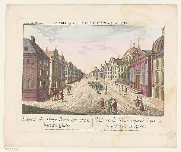 View of the main street in Québec, 1755-1779. Creator: Franz Xavier Habermann