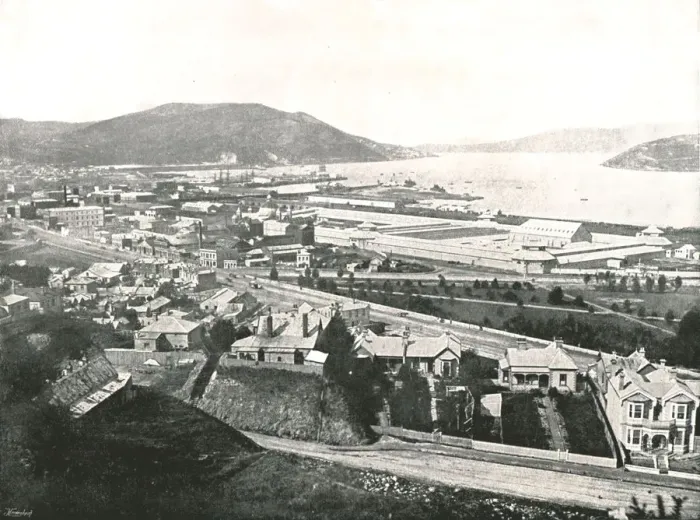 Framed Print : View from Maitland Street, Dunedin, New Zealand, 1895. Creator: Unknown Framed Print : View from Maitland Street, Dunedin, New Zealand, 1895. Creator: Unknown