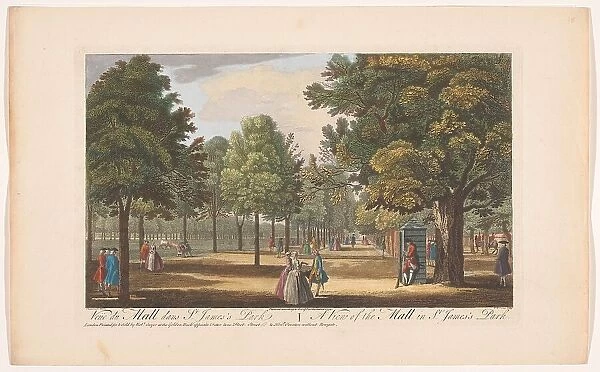 View of The Mall in Saint James's Park in London, 1752. Creator: William Henry Toms