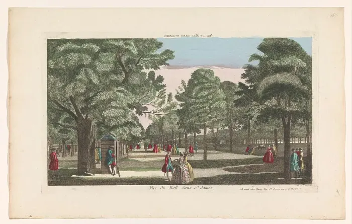 Framed Print : View of The Mall in Saint James's Park in London, 1700-1799. Creator: Unknown Framed Print : View of The Mall in Saint James's Park in London, 1700-1799. Creator: Unknown