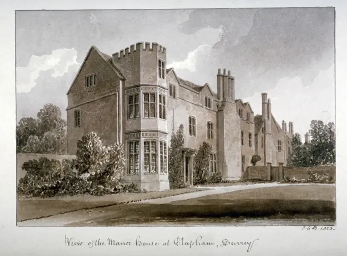 Framed Print : View of the Manor House at Clapham, Surrey, 1823 Framed Print : View of the Manor House at Clapham, Surrey, 1823