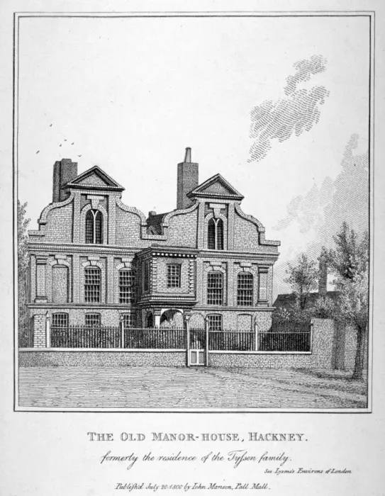 Framed Print : View of a manor house on Shacklewell Green, Hackney, London, 1800 Framed Print : View of a manor house on Shacklewell Green, Hackney, London, 1800