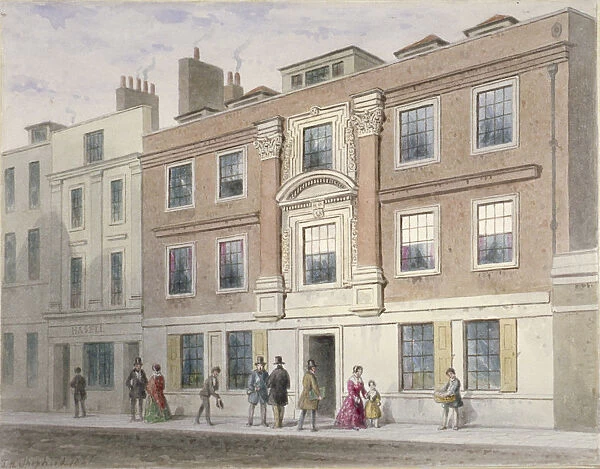 View of a mansion in Great Winchester Street, City of London, 1841