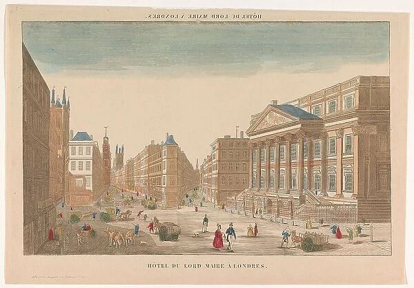 View of the Mansion House in London, 1700-1799. Creator: Unknown