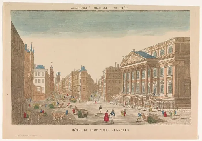 Framed Print : View of the Mansion House in London, 1700-1799. Creator: Unknown Framed Print : View of the Mansion House in London, 1700-1799. Creator: Unknown