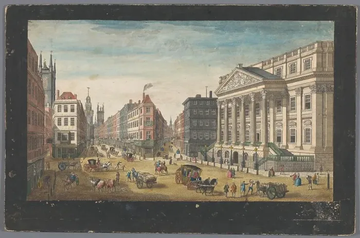 Framed Print : View of the Mansion House in London, 1751. Creator: Thomas Bowles Framed Print : View of the Mansion House in London, 1751. Creator: Thomas Bowles
