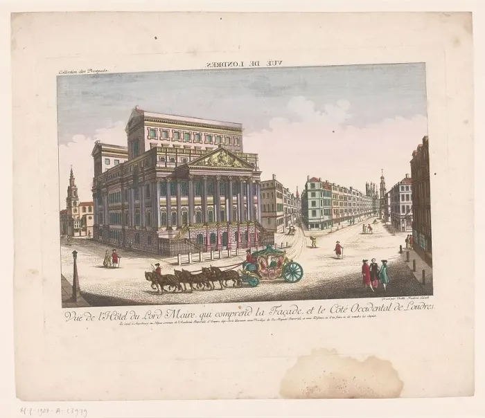 Framed Print : View of Mansion House in London, 1755-1779. Creator: Balthasar Friedrich Leizelt Framed Print : View of Mansion House in London, 1755-1779. Creator: Balthasar Friedrich Leizelt