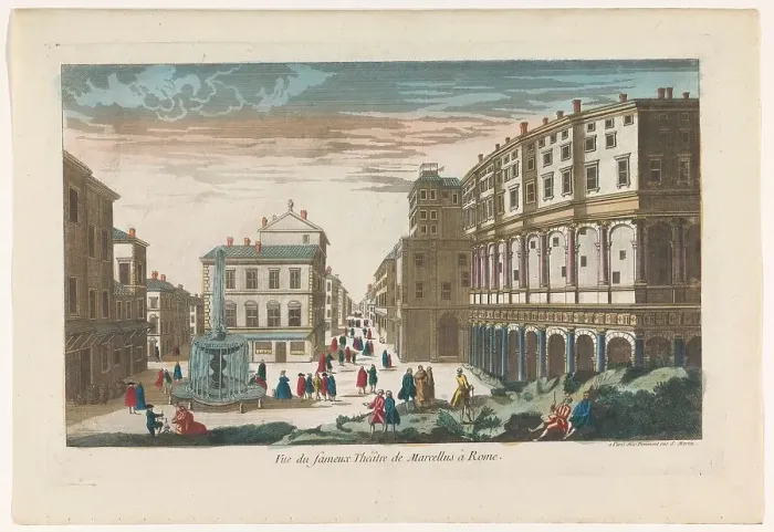 Framed Print : View of Marcellus's Theatre at Rome, 1745-1775. Creator: Unknown Framed Print : View of Marcellus's Theatre at Rome, 1745-1775. Creator: Unknown