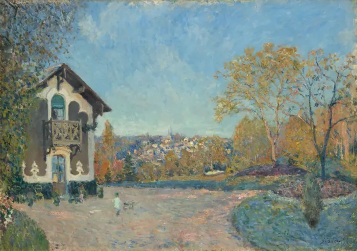 Framed Print : View of Marly-le-Roi from Coeur-Volant, 1876. Creator: Alfred Sisley Framed Print : View of Marly-le-Roi from Coeur-Volant, 1876. Creator: Alfred Sisley
