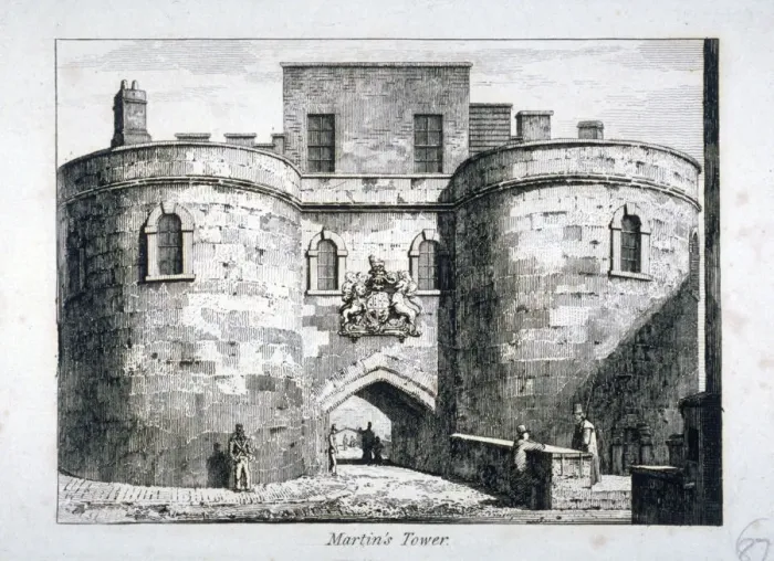 Framed Print : View of the Martin Tower, Tower of London, c1800 Framed Print : View of the Martin Tower, Tower of London, c1800