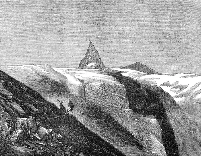 Framed Print : View of the Matterhorn, late 19th century Framed Print : View of the Matterhorn, late 19th century