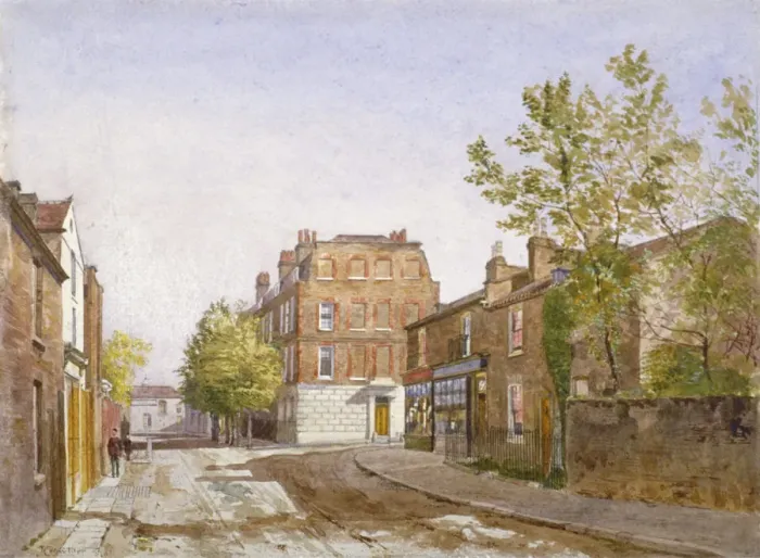 Framed Print : View of Mawson House, Chiswick Lane, Chiswick, London, 1882. Artist: John Crowther Framed Print : View of Mawson House, Chiswick Lane, Chiswick, London, 1882. Artist: John Crowther