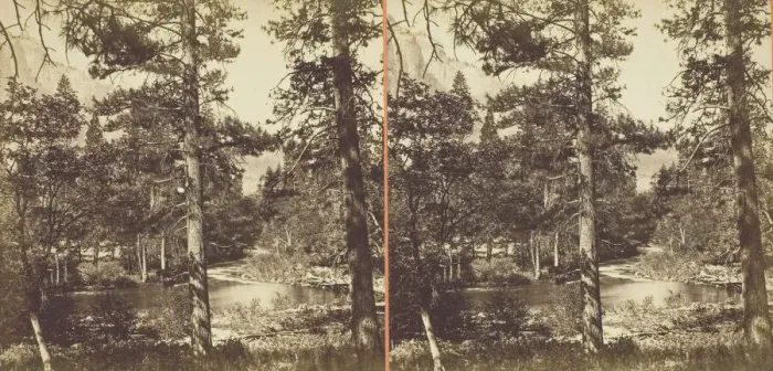 Framed Print : View on the Merced, Yosemite Valley, Mariposa County, Cal. 1861 / 76 Framed Print : View on the Merced, Yosemite Valley, Mariposa County, Cal. 1861 / 76