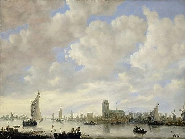 View of the Merwede off Dordrecht, c.1660. Creator: Jeronymus van Diest