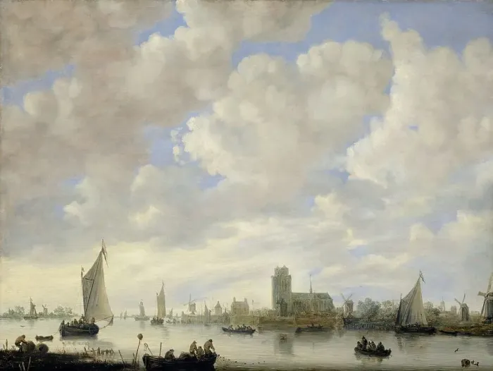 Framed Print : View of the Merwede off Dordrecht, c.1660. Creator: Jeronymus van Diest Framed Print : View of the Merwede off Dordrecht, c.1660. Creator: Jeronymus van Diest