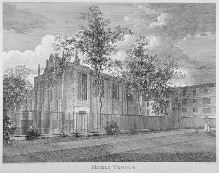 Framed Print : View of Middle Temple Hall from the south-west, Middle Temple, City of London, 1803 Framed Print : View of Middle Temple Hall from the south-west, Middle Temple, City of London, 1803