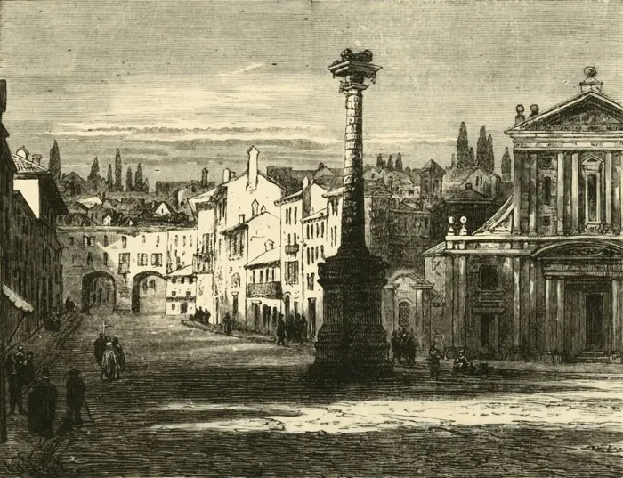 Framed Print : View in Milan, 1890. Creator: Unknown Framed Print : View in Milan, 1890. Creator: Unknown
