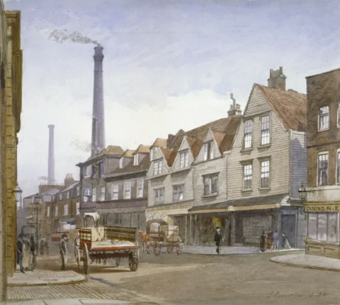 Framed Print : View of Mint Street, Southwark, London, 1884. Artist: John Crowther Framed Print : View of Mint Street, Southwark, London, 1884. Artist: John Crowther