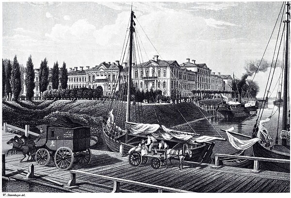 View of the Mitau Castle, c. 1850. Artist: Stavenhagen, Wilhelm Siegfried (1814-1881)