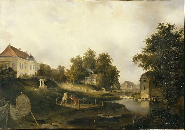 View in the Modest Rezvois country estate Marienhof near Petersburg, 1846. Artist: Voloskov, Alexei Yakovlevich (1822-1882)