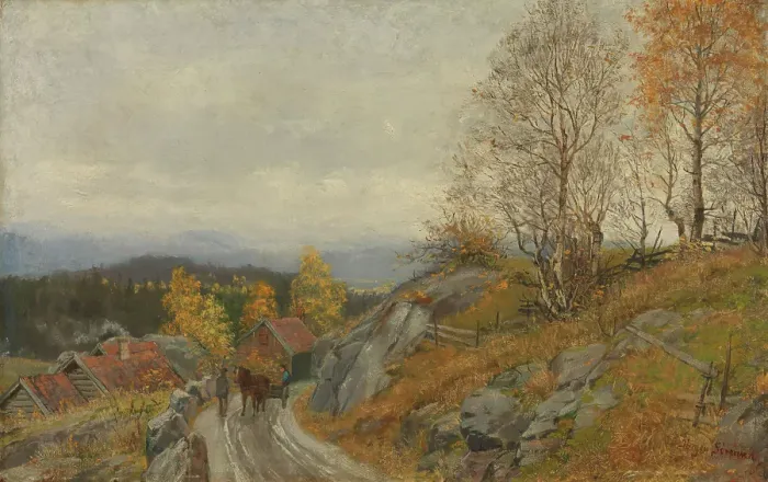 Framed Print : View from Modum, 1883. Creator: Jorgen Sorensen Framed Print : View from Modum, 1883. Creator: Jorgen Sorensen