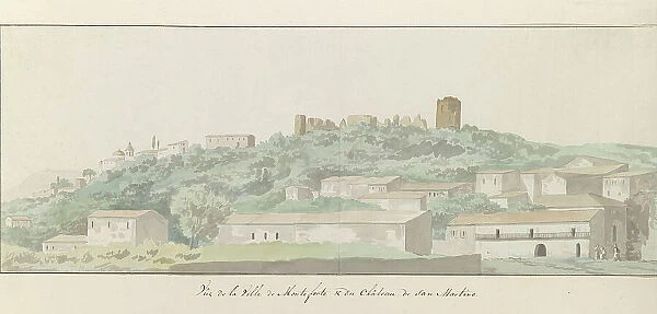 View of Monteforte Irpino and San Martino castle, 1778. Creator: Louis Ducros