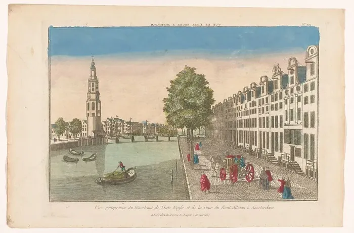 Framed Print : View of Montelbaan tower and interior of Amsterdam, 1700-1799. Creator: Anon Framed Print : View of Montelbaan tower and interior of Amsterdam, 1700-1799. Creator: Anon