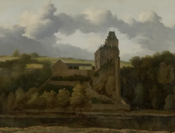 Framed Print : View of Montjardin Castle. Creator: Allart van Everdingen Framed Print : View of Montjardin Castle. Creator: Allart van Everdingen