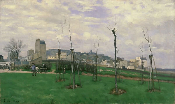 View of Montmartre from the Cite des Fleurs, 1869. Artist: Alfred Sisley