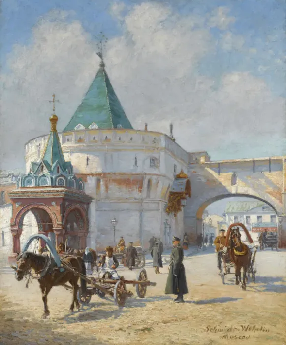 Framed Print : View of Moscow. Artist: Schmidt-Wehrlin, Emile (1890-1925) Framed Print : View of Moscow. Artist: Schmidt-Wehrlin, Emile (1890-1925)
