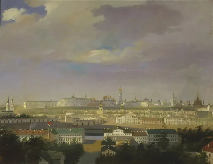 Framed Print : View of the Moscow Kremlin from the Bolotnaya (Marsh) square, Mid of the 19th cen Artist: Anonymous, 18th century Framed Print : View of the Moscow Kremlin from the Bolotnaya (Marsh) square, Mid of the 19th cen Artist: Anonymous, 18th century