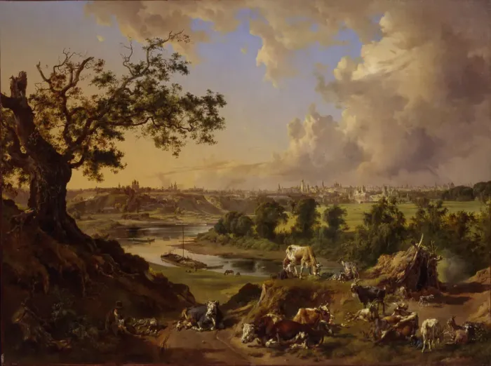 Framed Print : View of Moscow from the Sparrow Hills, 1837. Artist: Rauch, Johann Nepomuk (1804-1847) Framed Print : View of Moscow from the Sparrow Hills, 1837. Artist: Rauch, Johann Nepomuk (1804-1847)