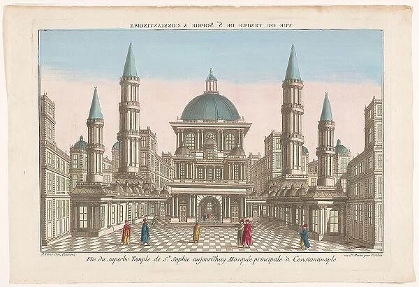 View of the Mosque Hagia Sophia in Constantinople, 1745-1775. Creator: Anon