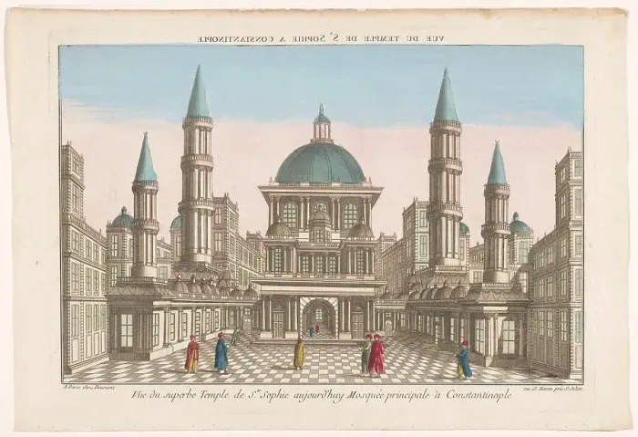 Framed Print : View of the Mosque Hagia Sophia in Constantinople, 1745-1775. Creator: Anon Framed Print : View of the Mosque Hagia Sophia in Constantinople, 1745-1775. Creator: Anon