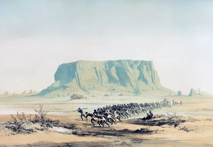 Framed Print : View of Mount Barkal, Sudan, 1842-1845. Artist: E Weidenbach Framed Print : View of Mount Barkal, Sudan, 1842-1845. Artist: E Weidenbach