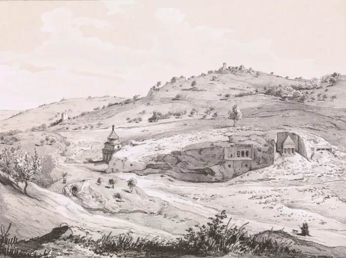 Framed Print : View of the Mount of Olives, 1839. Creator: Heinrich von Mayr