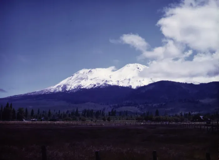 Framed Print : View of Mount Shasta, Calif. 1942. Creator: Russell Lee Framed Print : View of Mount Shasta, Calif. 1942. Creator: Russell Lee