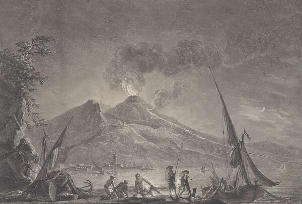 View of Mount Vesuvius as it was in 1757, 1762. Creator: Noel Le Mire