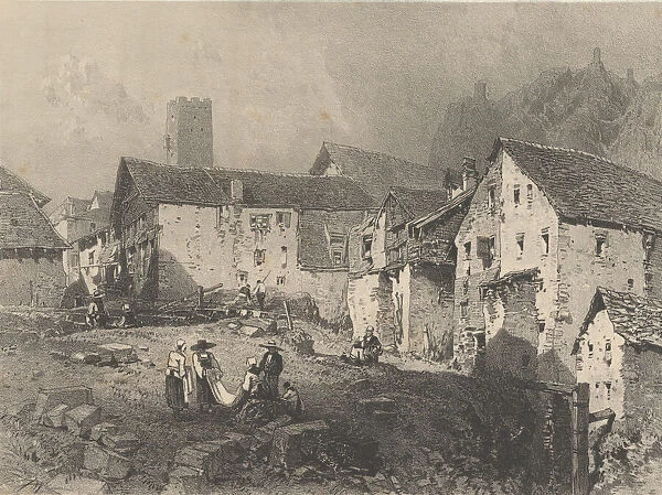 View of a Mountain Village, ca. 1829-33. Creator: Godefroy Engelmann