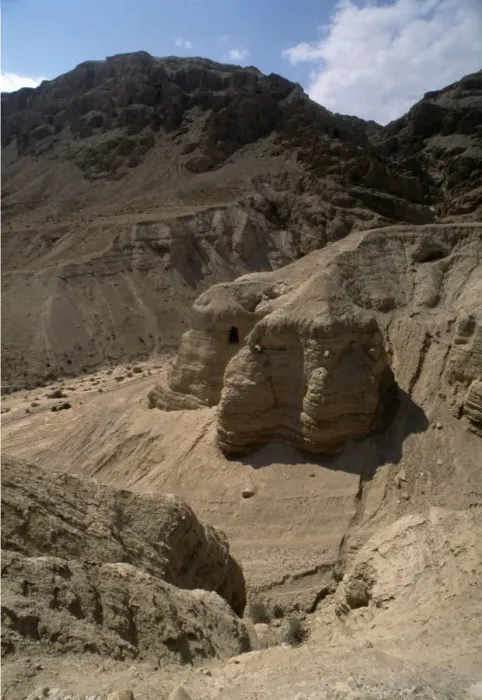 Framed Print : View of the mountains of Qumran in the Judean desert valley, the caves where ancient Framed Print : View of the mountains of Qumran in the Judean desert valley, the caves where ancient