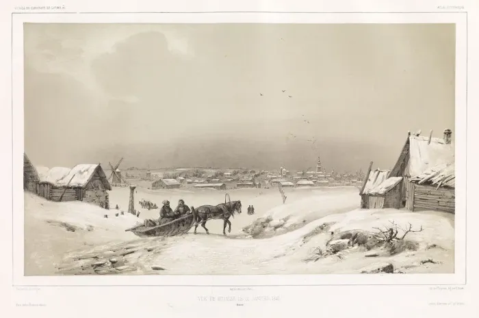 Framed Print : View of Mozhaysk on January 31, 1840, 1842. Creator: Adam, Jean-Victor Vincent (1801-1867) Framed Print : View of Mozhaysk on January 31, 1840, 1842. Creator: Adam, Jean-Victor Vincent (1801-1867)