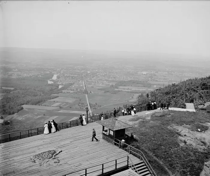 Framed Print : View from Mt. Tom, Holyoke, Mass. c1908. Creator: Unknown Framed Print : View from Mt. Tom, Holyoke, Mass. c1908. Creator: Unknown