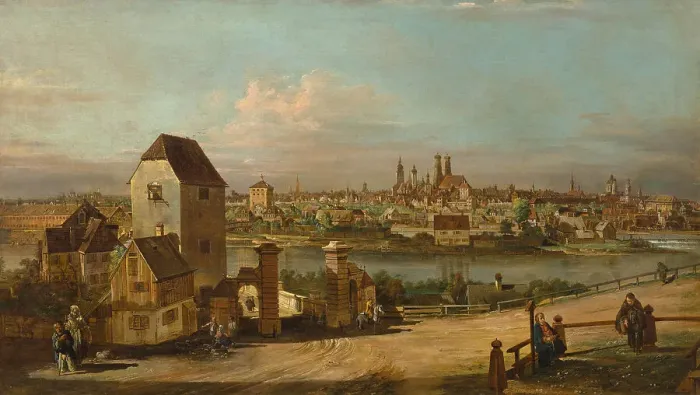 Framed Print : View of Munich from the east, ca 1762-1767. Creator: Bellotto, Bernardo (1720-1780) Framed Print : View of Munich from the east, ca 1762-1767. Creator: Bellotto, Bernardo (1720-1780)