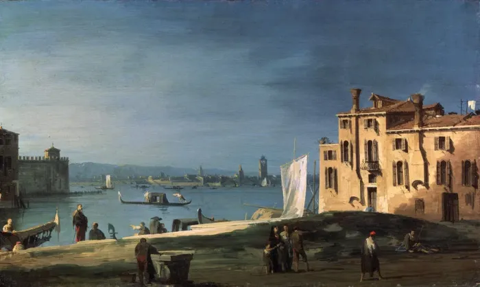 Framed Print : View of Murano from the Island San Pietro di Castello, 18th century. Artist: Canaletto Framed Print : View of Murano from the Island San Pietro di Castello, 18th century. Artist: Canaletto