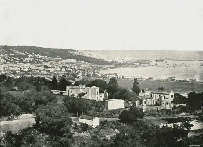 Framed Print : View from the Mustafa, Algiers, Algeria, 1895. Creator: Poulton & Co Framed Print : View from the Mustafa, Algiers, Algeria, 1895. Creator: Poulton & Co