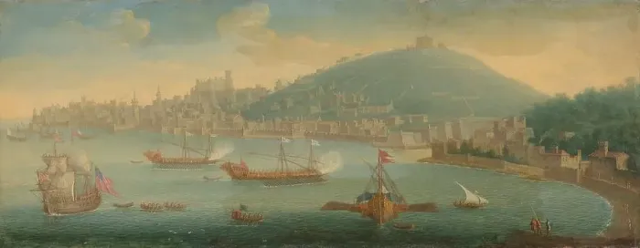 Framed Print : View of Naples, 1675-1750. Creator: Circle of Gaspar van Wittell Framed Print : View of Naples, 1675-1750. Creator: Circle of Gaspar van Wittell